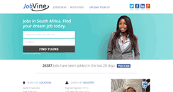 Desktop Screenshot of jobvine.co.za